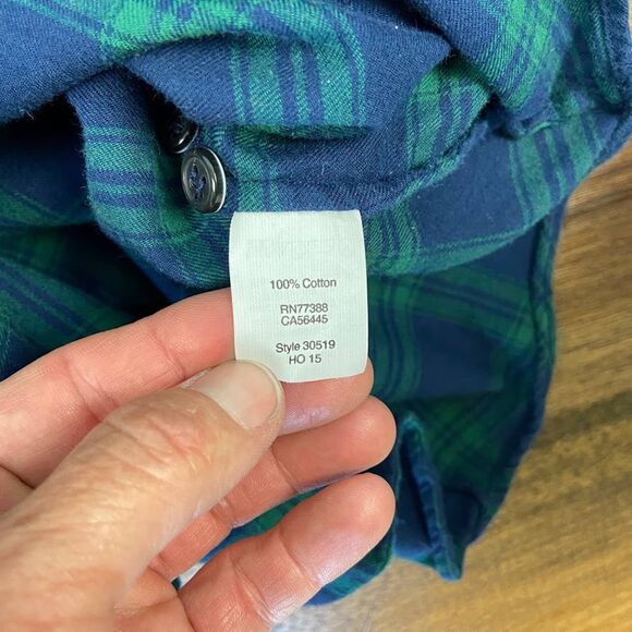 J.CREW Blue Green Plaid oversized shirt - Picture 5 of 6